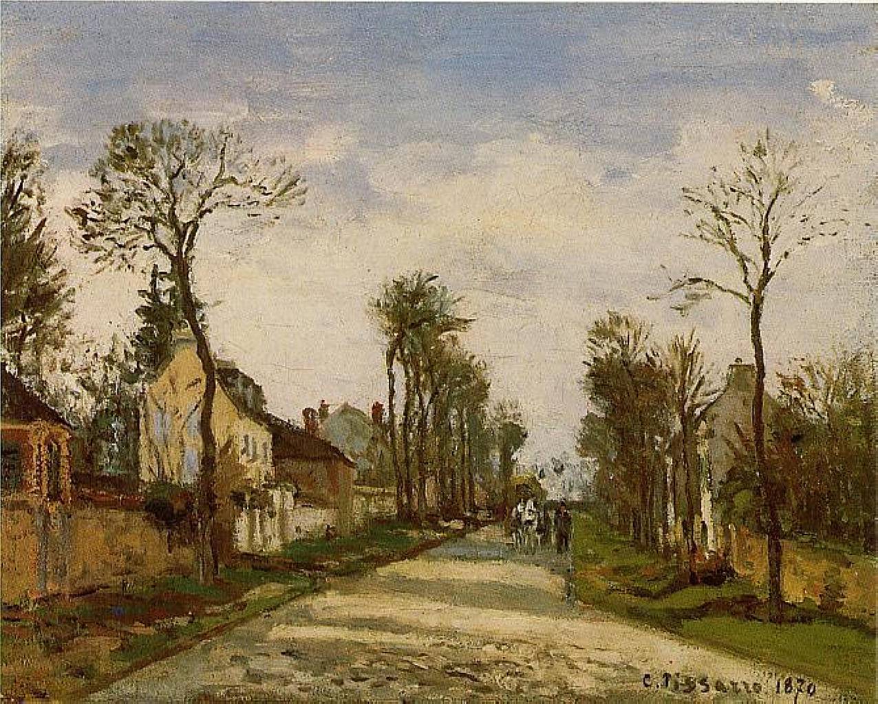 The Road to Versailles at Louveciennes - Camille Pissarro