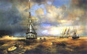The Roads at Kronstadt by Ivan Aivazovsky — ships oil painting wall art, Romanticism