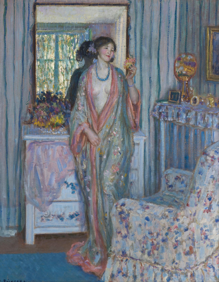 The Robe by Frederick Carl Frieseke — hand-painted portrait oil painting reproduction on canvas