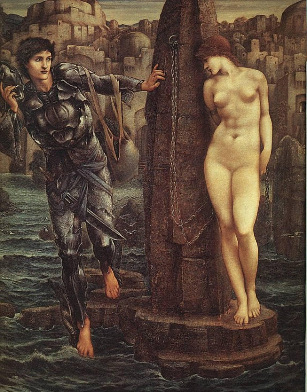The Rock of Doom by Edward Burne-Jones — hand-painted cultural oil painting reproduction on canvas