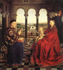 The Rolin Madonna (La Vierge au Chancelier Rolin) by Jan van Eyck — hand-painted cultural oil painting reproduction on canvas