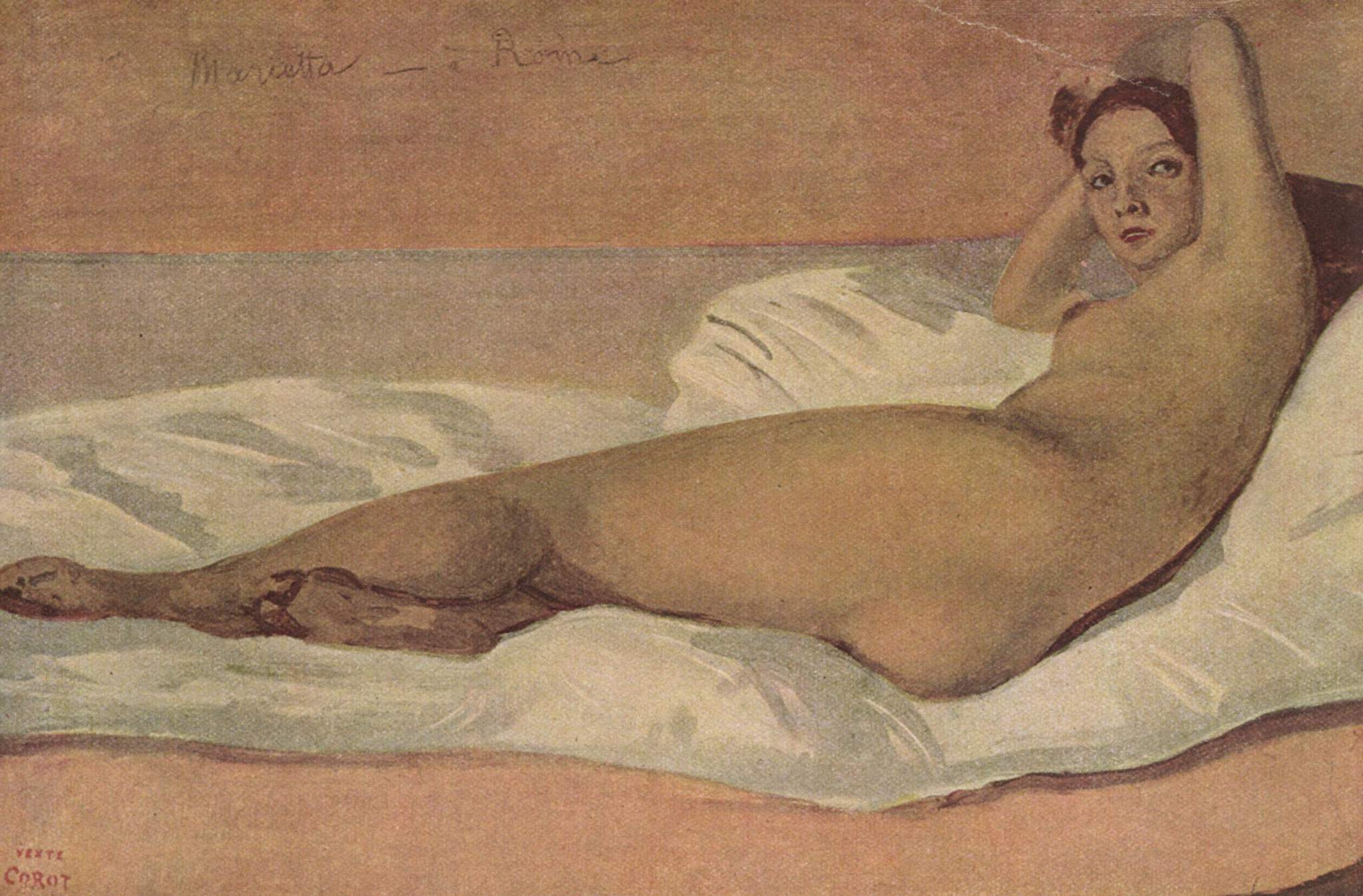 The Roman Odalisque (Marietta) - Camille Corot