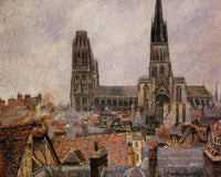 The Roofs of Old Rouen Grey Weather