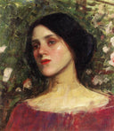The Rose Bower by John William Waterhouse — male oil painting wall art, Romanticism