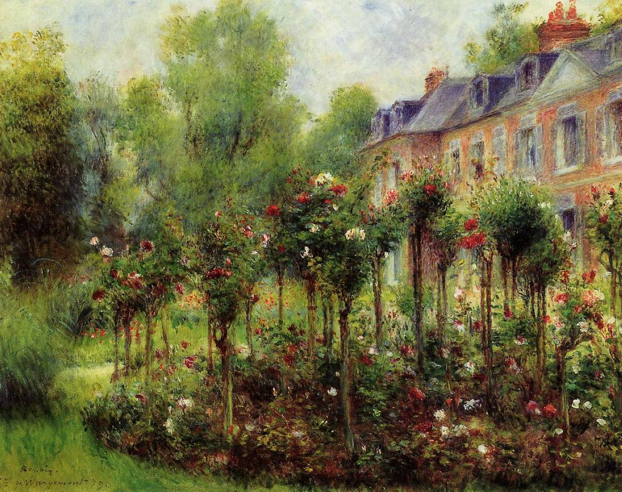 The Rose Garden at Wargemont - Pierre-Auguste Renoir