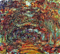The Rose Path, Giverny by Claude Monet — hand-painted landscape oil painting reproduction on canvas