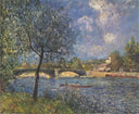 The Rowers by Alfred Sisley — hand-painted botanical oil painting reproduction on canvas
