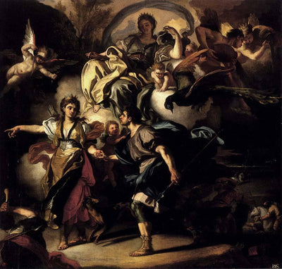 The Royal Hunt of Dido and Aeneas by Francesco Solimena — oil painting reproduction
