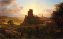 The Ruins at Sunion, Greece by Frederic Edwin Church — hand-painted architectural oil painting reproduction on canvas