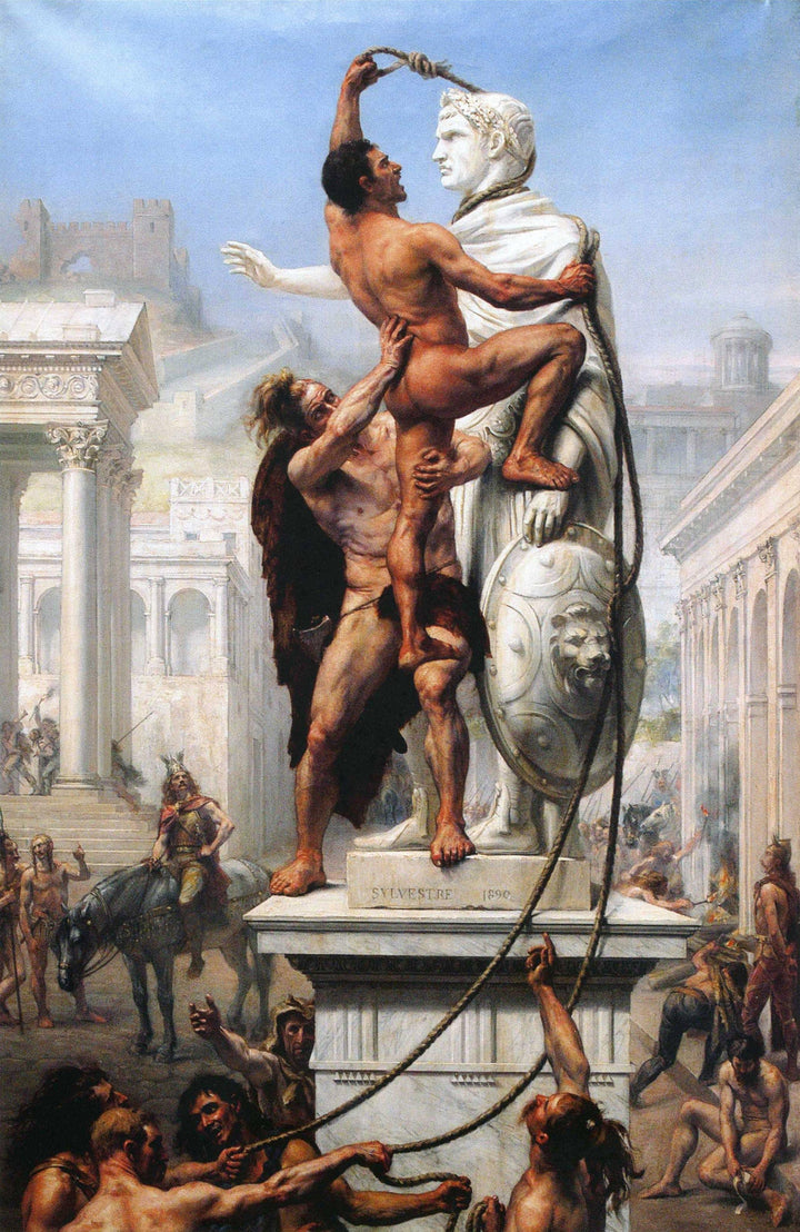 The Sack of Rome in 410 by the Vandals by Joseph-Noël Sylvestre — hand-painted cultural oil painting reproduction on canvas