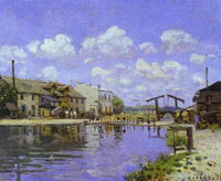 The Saint Martin Canal by Alfred Sisley — hand-painted architectural oil painting reproduction on canvas