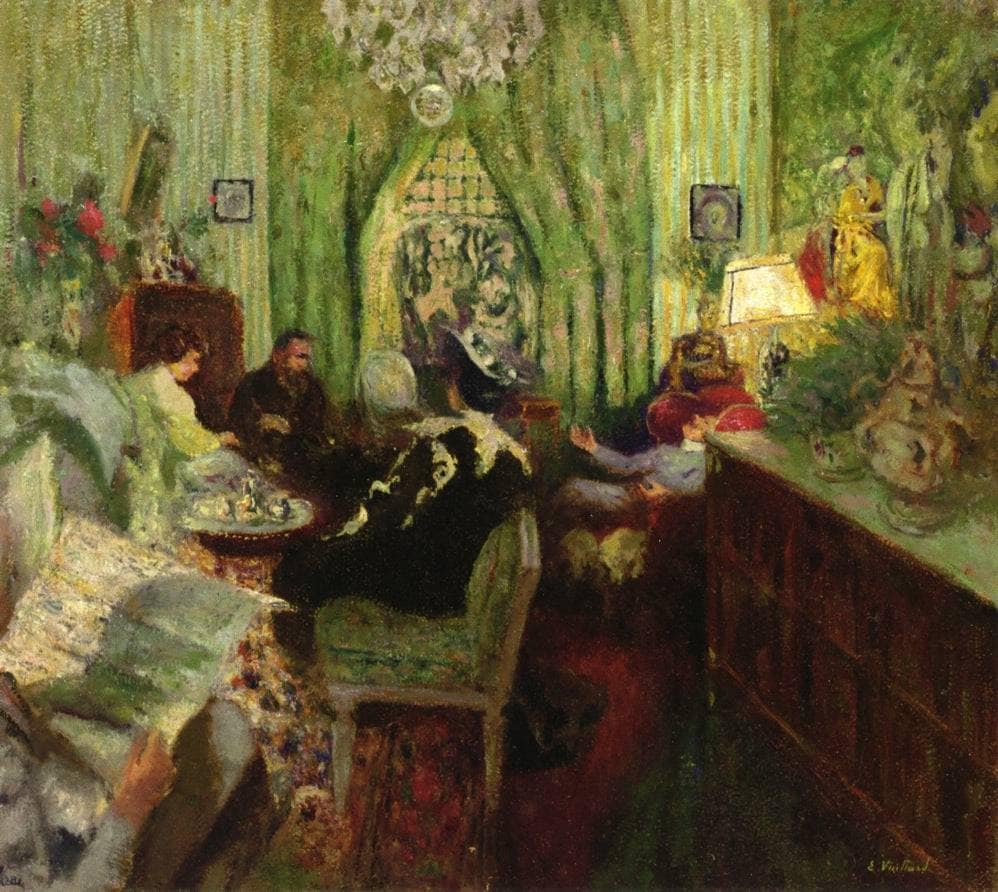 The Salon of Madame Aron by Edouard Vuillard — hand-painted eco oil painting reproduction on canvas