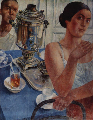 The samovar - Kuzma Petrov-Vodkin