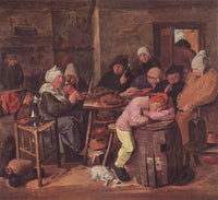 The Schlachtfest by Adriaen Brouwer — hand-painted animal oil painting reproduction on canvas