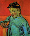 The Schoolboy (Camille Roulin) by Vincent van Gogh — male oil painting wall art, Post Impressionism