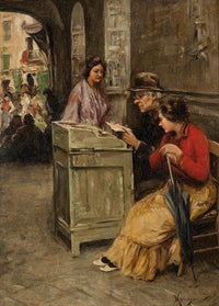 The scribe by Vincenzo Migliaro — hand-painted portrait oil painting reproduction on canvas