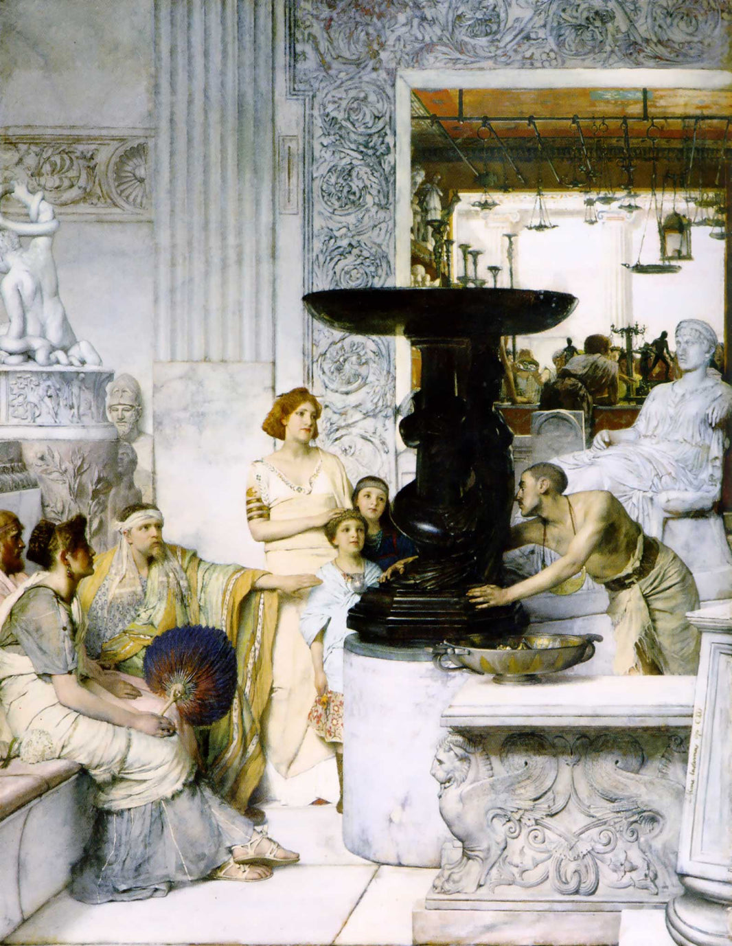 The Sculpture Gallery by Sir Lawrence Alma-Tadema — hand-painted cultural oil painting reproduction on canvas