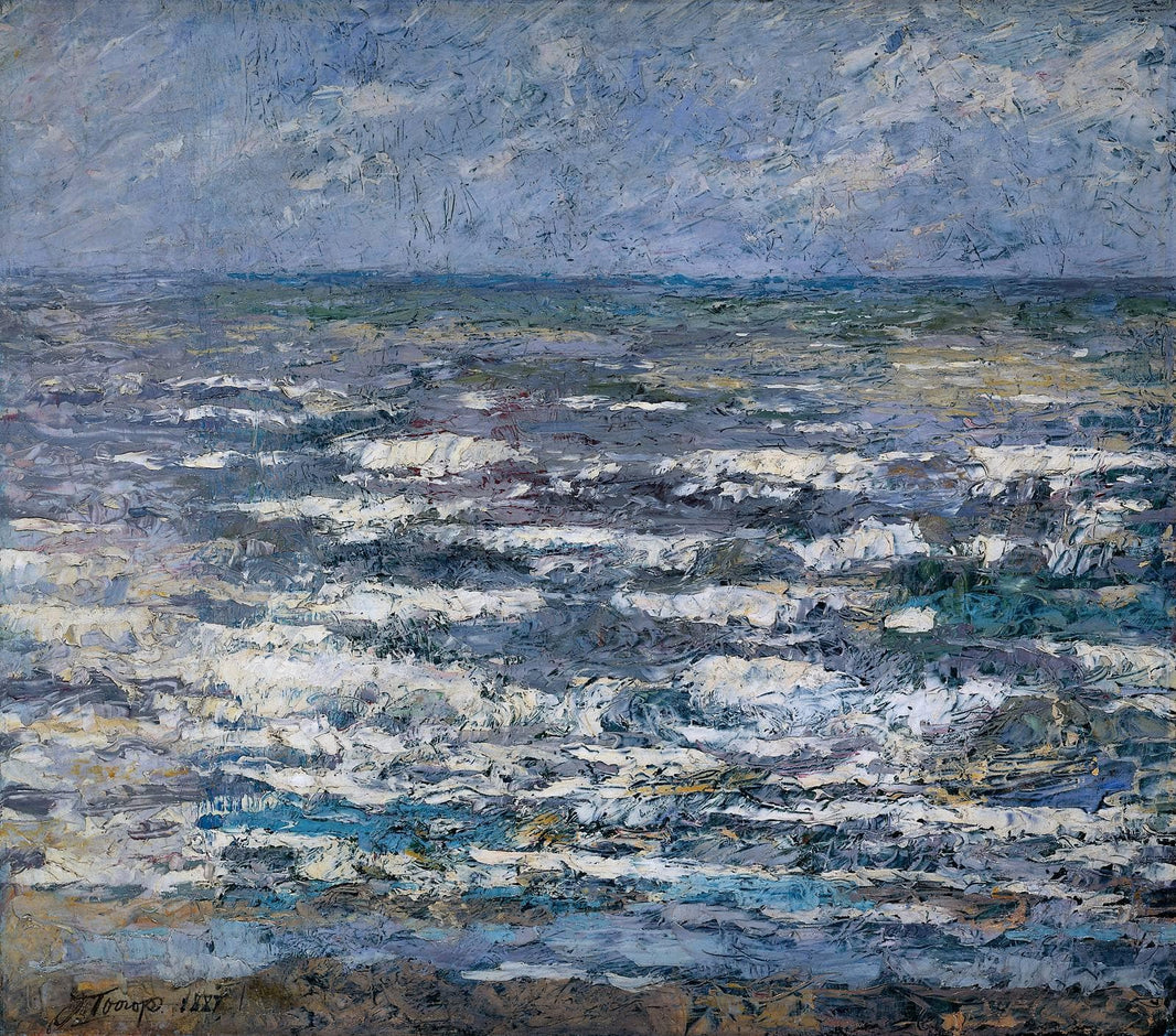 The Sea at Katwijk by Jan Toorop — hand-painted landscape oil painting reproduction on canvas