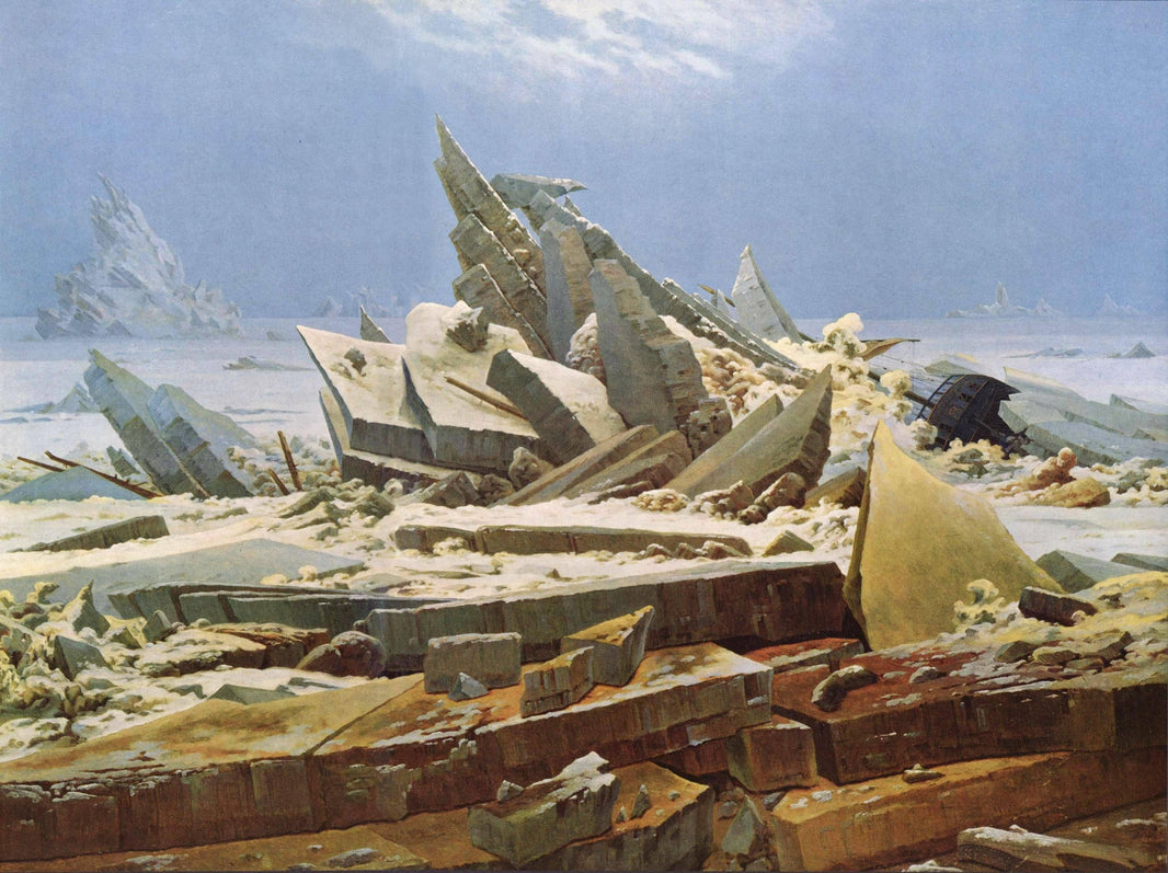The Sea of Ice by Caspar David Friedrich — hand-painted landscape oil painting reproduction on canvas