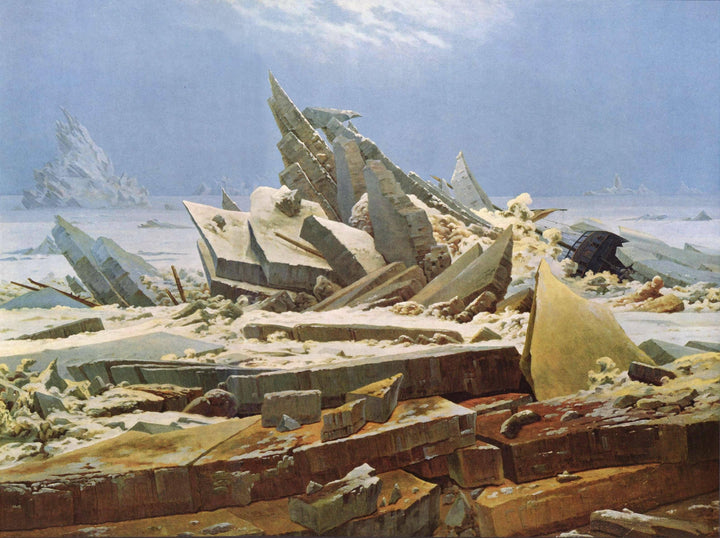 The Sea of Ice by Caspar David Friedrich — hand-painted landscape oil painting reproduction on canvas