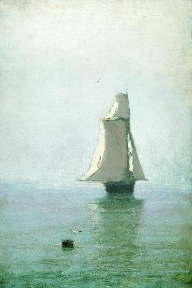 The Sea with a Sailing Ship - Arkhyp Kuindzhi