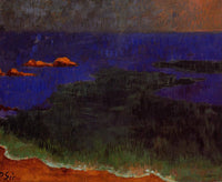 The Seat at Poldu Sunset by Paul Serusier — hand-painted landscape oil painting reproduction on canvas