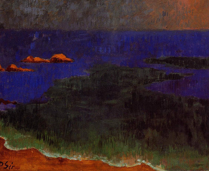 The Seat at Poldu Sunset by Paul Serusier — hand-painted landscape oil painting reproduction on canvas