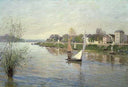 The Seine at Argenteuil by Alfred Sisley — hand-painted landscape oil painting reproduction on canvas
