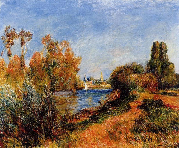 The Seine at Argenteuil by Pierre-Auguste Renoir — hand-painted botanical oil painting reproduction on canvas