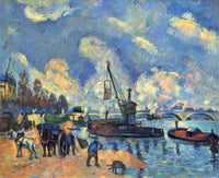 The Seine at Bercy by Paul Cezanne — hand-painted landscape oil painting reproduction on canvas