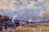 The Seine at Grenelle by Alfred Sisley — hand-painted architectural oil painting reproduction on canvas