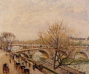 The Seine at Paris, Pont Royal by Camille Pissarro — hand-painted landscape oil painting reproduction on canvas