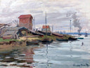 The Seine at Petit-Gennevilliers by Claude Monet — rural oil painting wall art, Impressionism