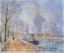 The Seine at Pontoise by Gustave Loiseau — hand-painted botanical oil painting reproduction on canvas