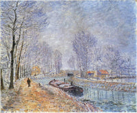 The Seine at Pontoise by Gustave Loiseau — hand-painted botanical oil painting reproduction on canvas