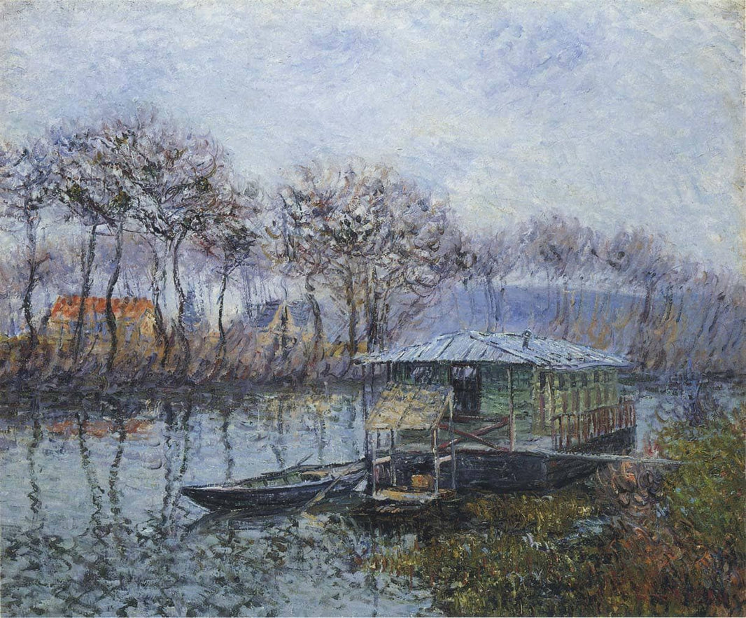 The Seine at Port Marly by Gustave Loiseau — hand-painted botanical oil painting reproduction on canvas