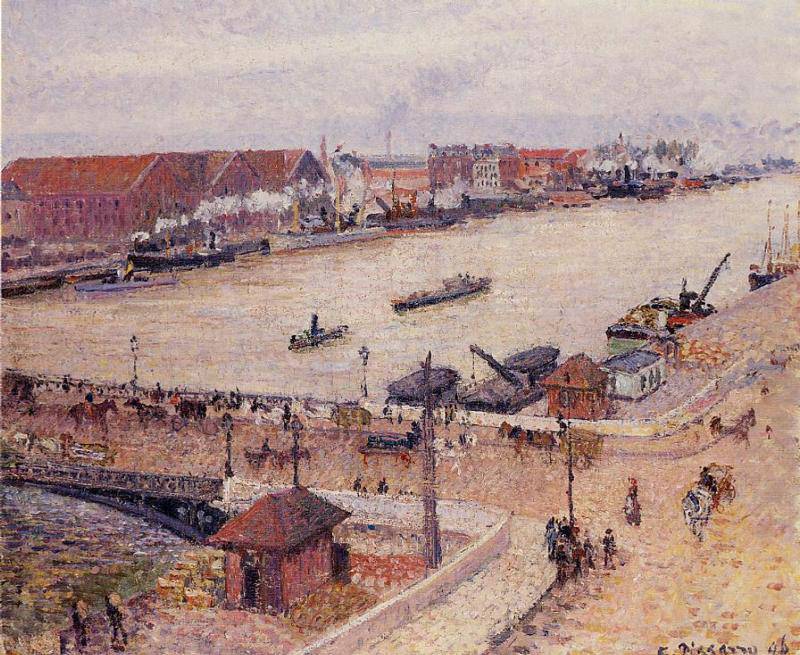 The Seine in Flood, Rouen - Camille Pissarro