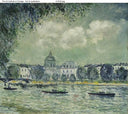 The Seine with the Institute of France by Alfred Sisley — hand-painted landscape oil painting reproduction on canvas