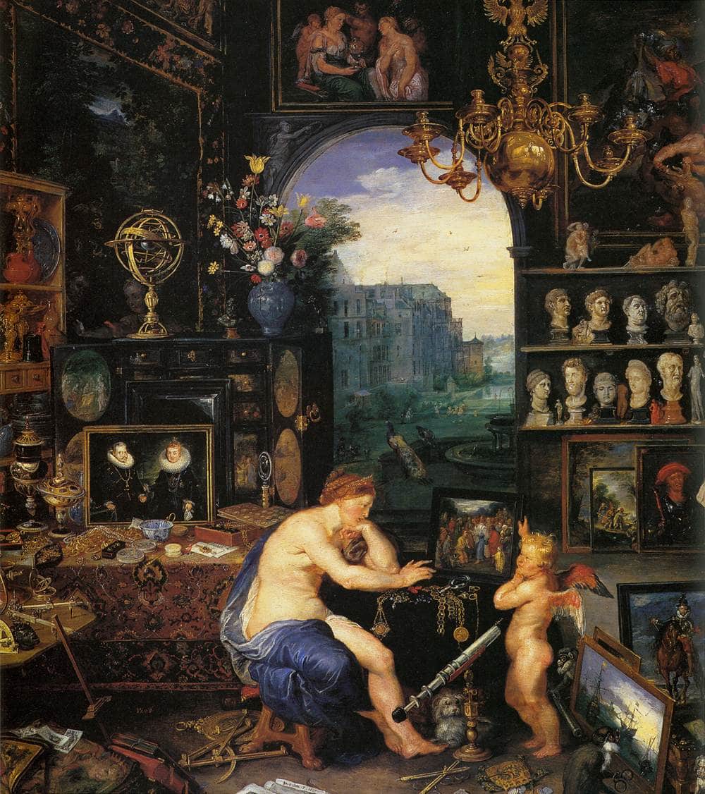 The Sense of Sight (detail) by Jan Brueghel the Elder — hand-painted cultural oil painting reproduction on canvas