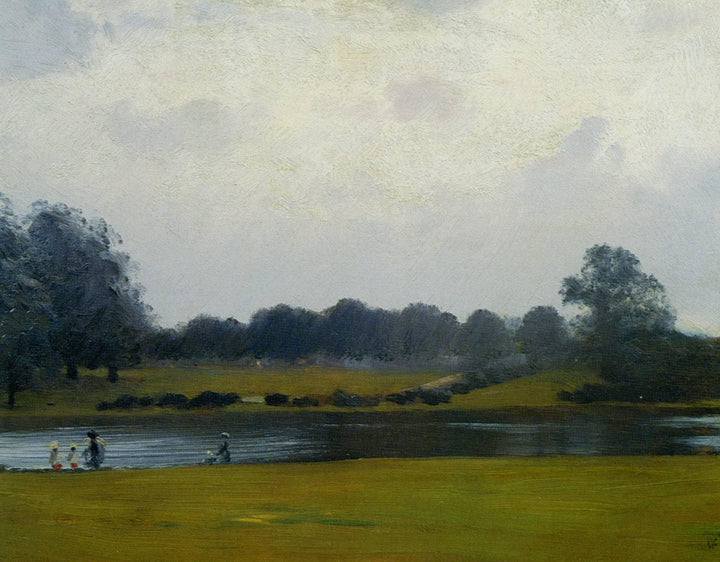 The Serpentine Hyde Park by Giuseppe de Nittis — hand-painted botanical oil painting reproduction on canvas