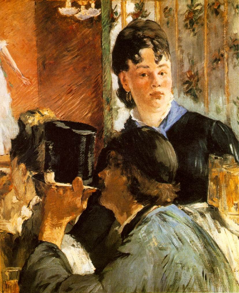 The Server of Bocks by Edouard Manet — hand-painted portrait oil painting reproduction on canvas