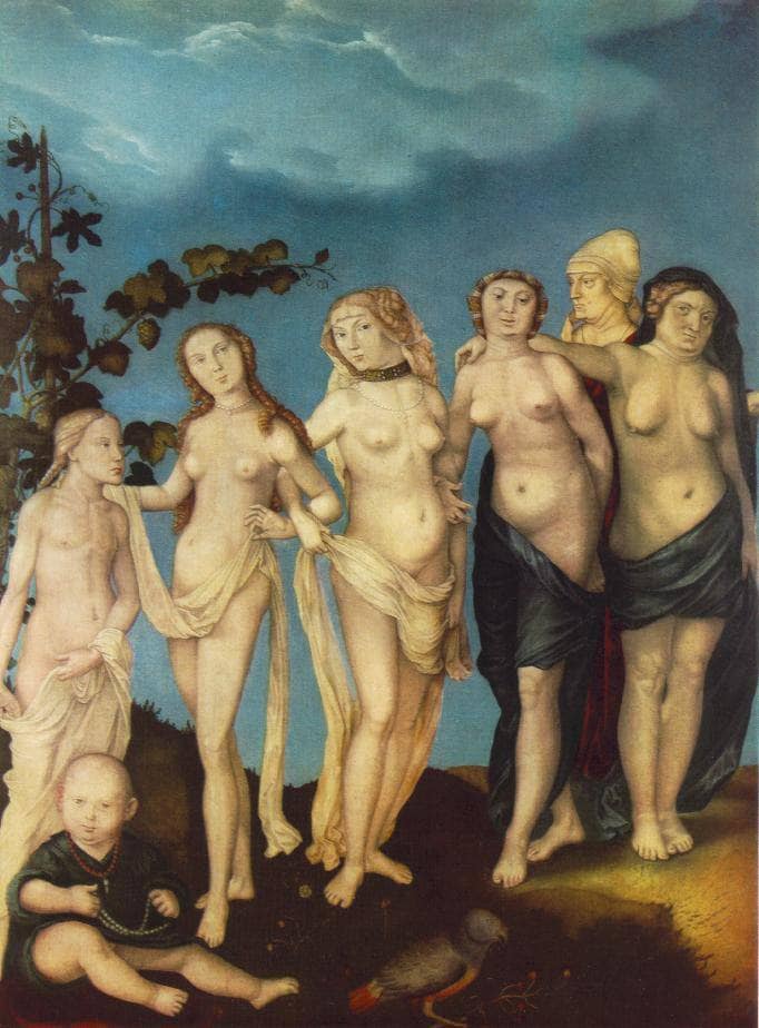 The Seven Ages Of Woman by Hans Baldung — hand-painted cultural oil painting reproduction on canvas