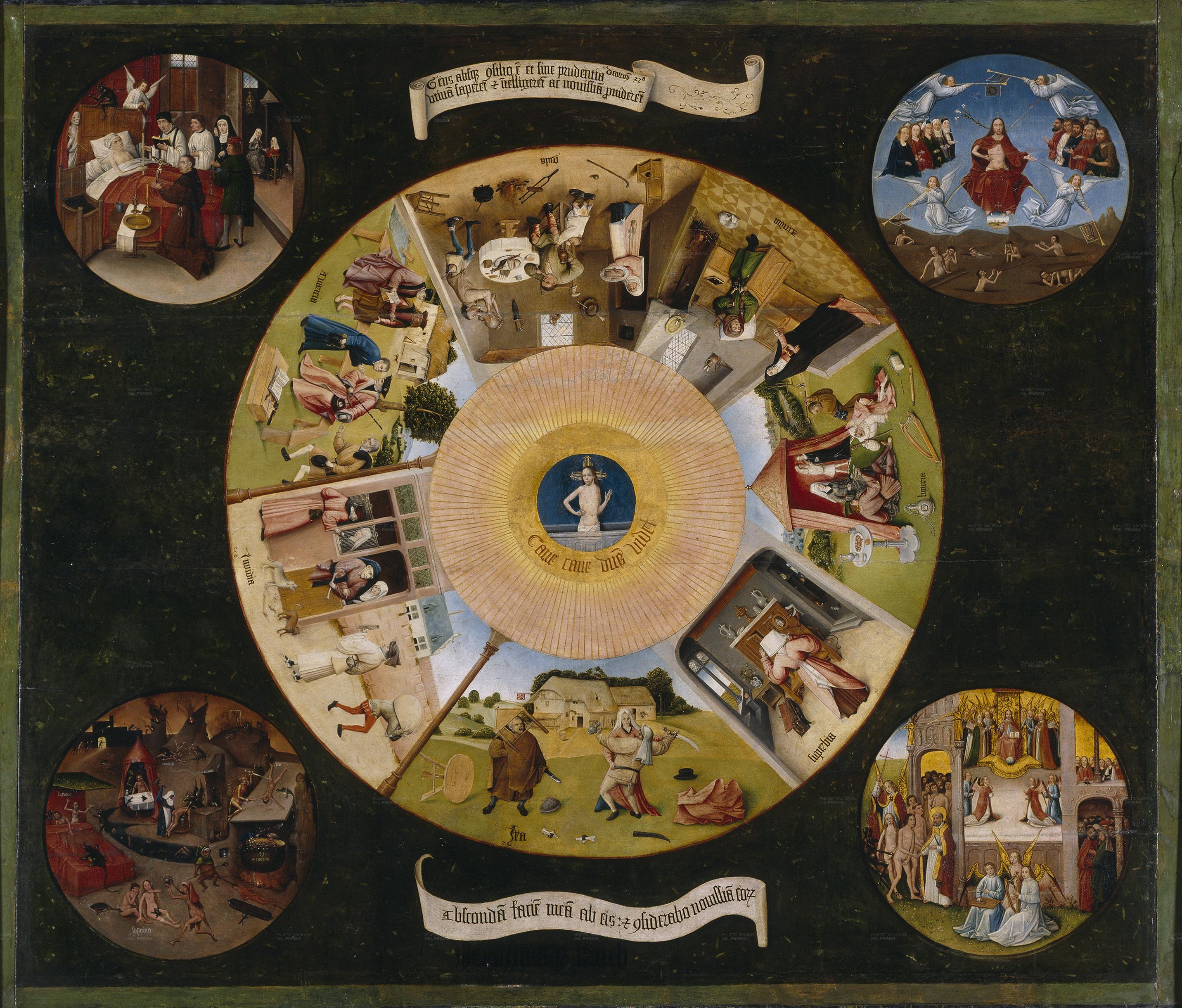 The Seven Deadly Sins and the Four Last Things (tabletop) - Hieronymus Bosch