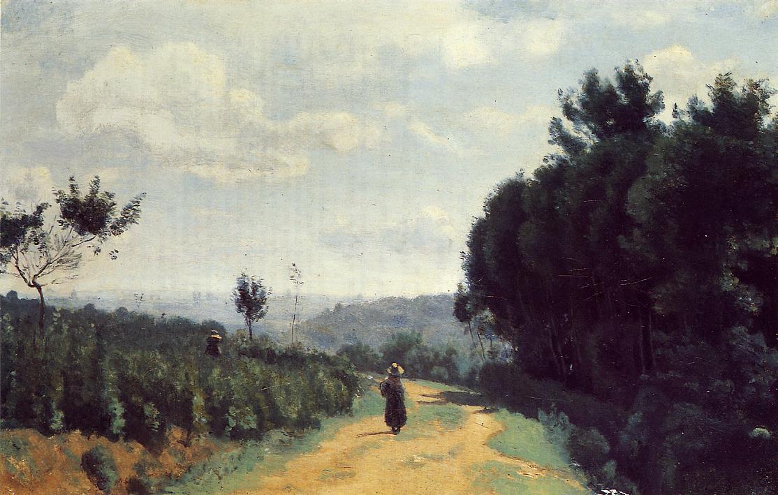 The Severes Hills Le Chemin Troyon - Camille Corot