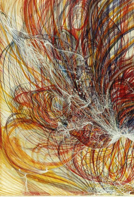 The Sheltering Wing of the Most High by Georgiana Houghton — hand-painted abstract oil painting reproduction on canvas