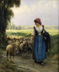 The Shepherdess by Julien Dupré — hand-painted landscape oil painting reproduction on canvas