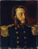 The shipbuilding engineer Josef von Romako as first lieutenant by Anton Romako — hand-painted portrait oil painting reproduction on canvas