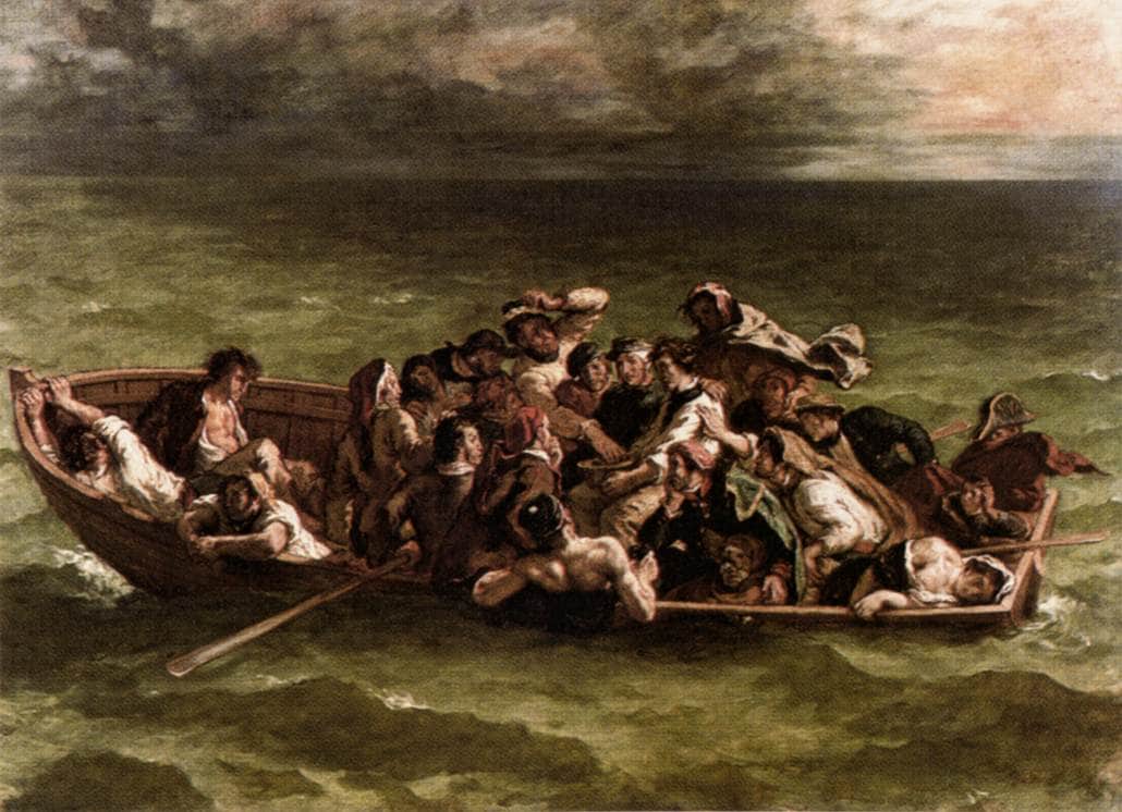 The Shipwreck of Don Juan by Eugene Delacroix — hand-painted seascapes oil painting reproduction on canvas