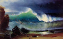 The Shore of the Turquoise Sea by Albert Bierstadt — hand-painted eco oil painting reproduction on canvas