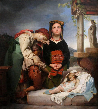 The sick child by François-Joseph Navez — oil painting reproduction